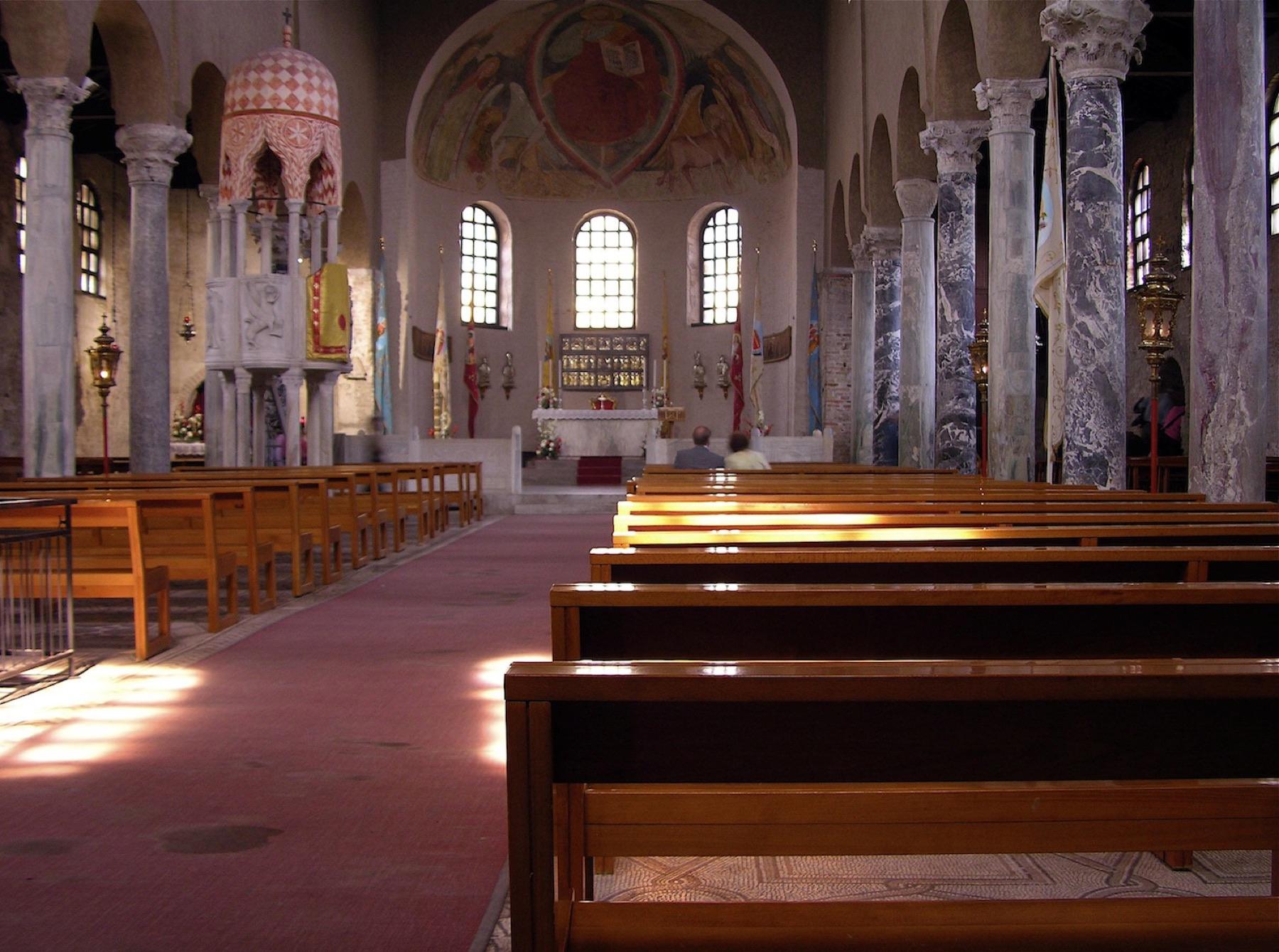Interior of the basilica of Sant'Eufemia in Grado
